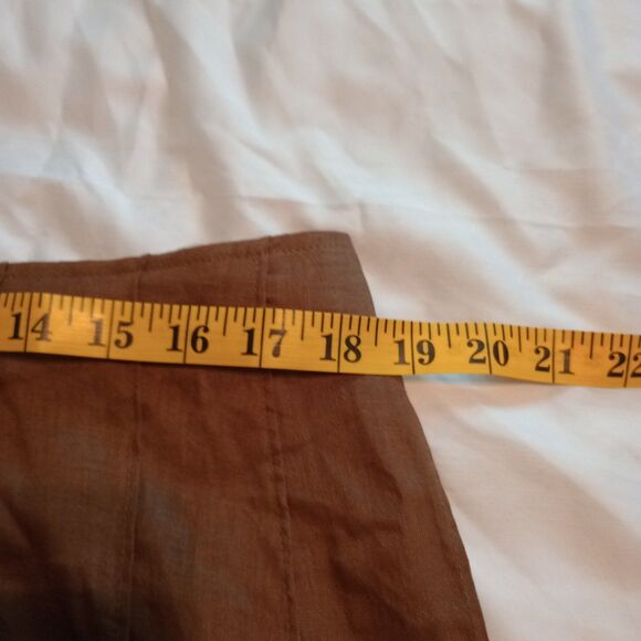 Relativity 16P Brown Linen Maxi Skirt Back Zip. Fall Transition Western Boho - Picture 6 of 9